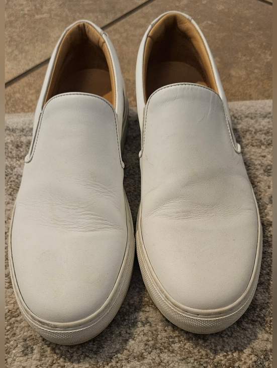 The Greats Other - Greats White Leather Slip On Sneakers Men’s 11 Made In Italy Minimalist